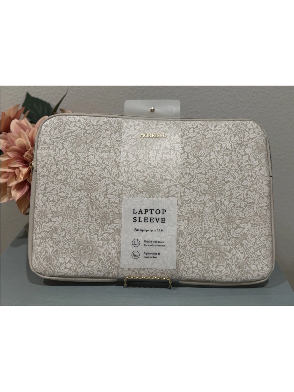 NEW! Morris & Co William Morris Bird & Anemone LAPTOP SLEEVE/CASE 15"
